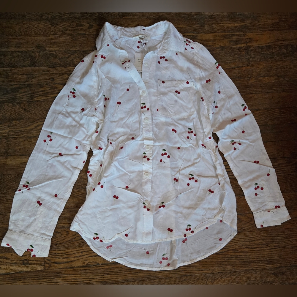 Cherry Print Blouse Size S